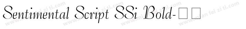 Sentimental Script SSi Bold字体转换